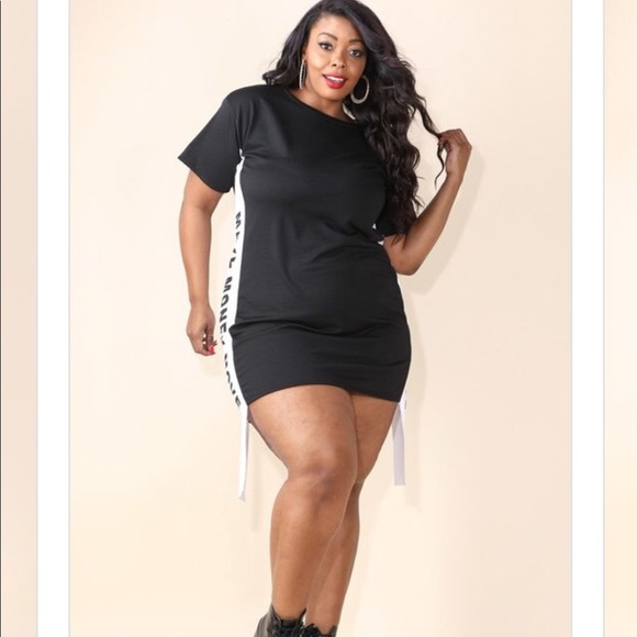 K Glam | Money Plus Size Mini Dress - Picture 7 of 8